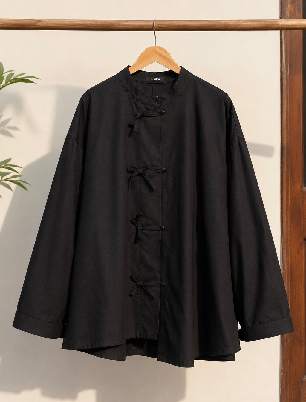 Poplin Tie Front Blouse