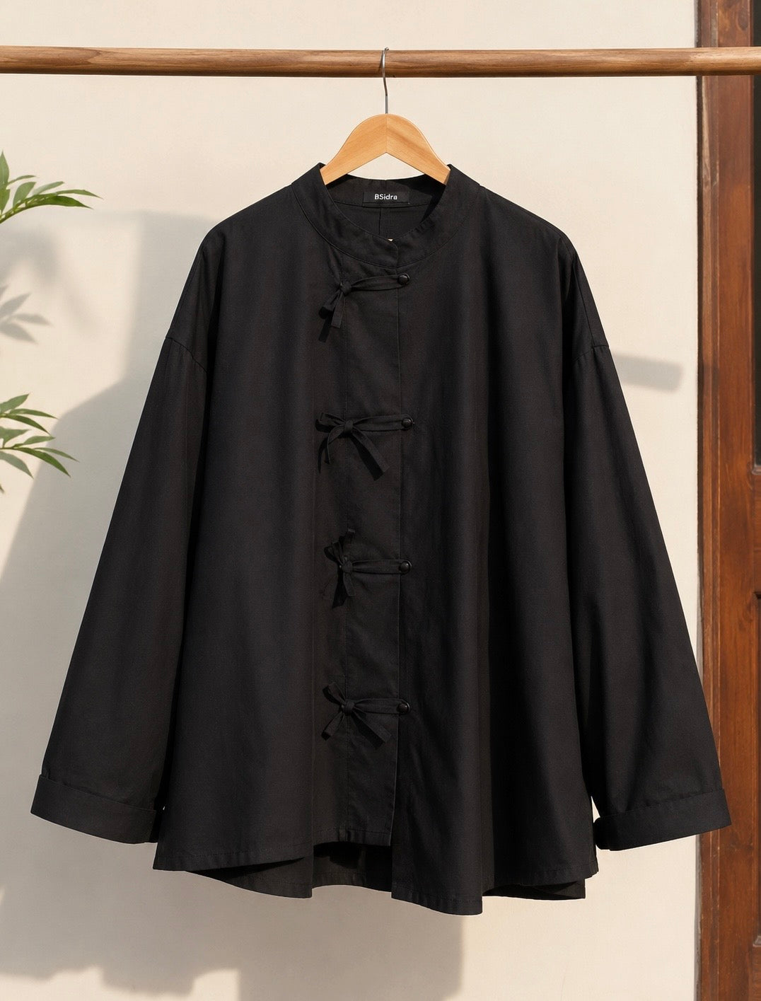 Poplin Tie Front Blouse