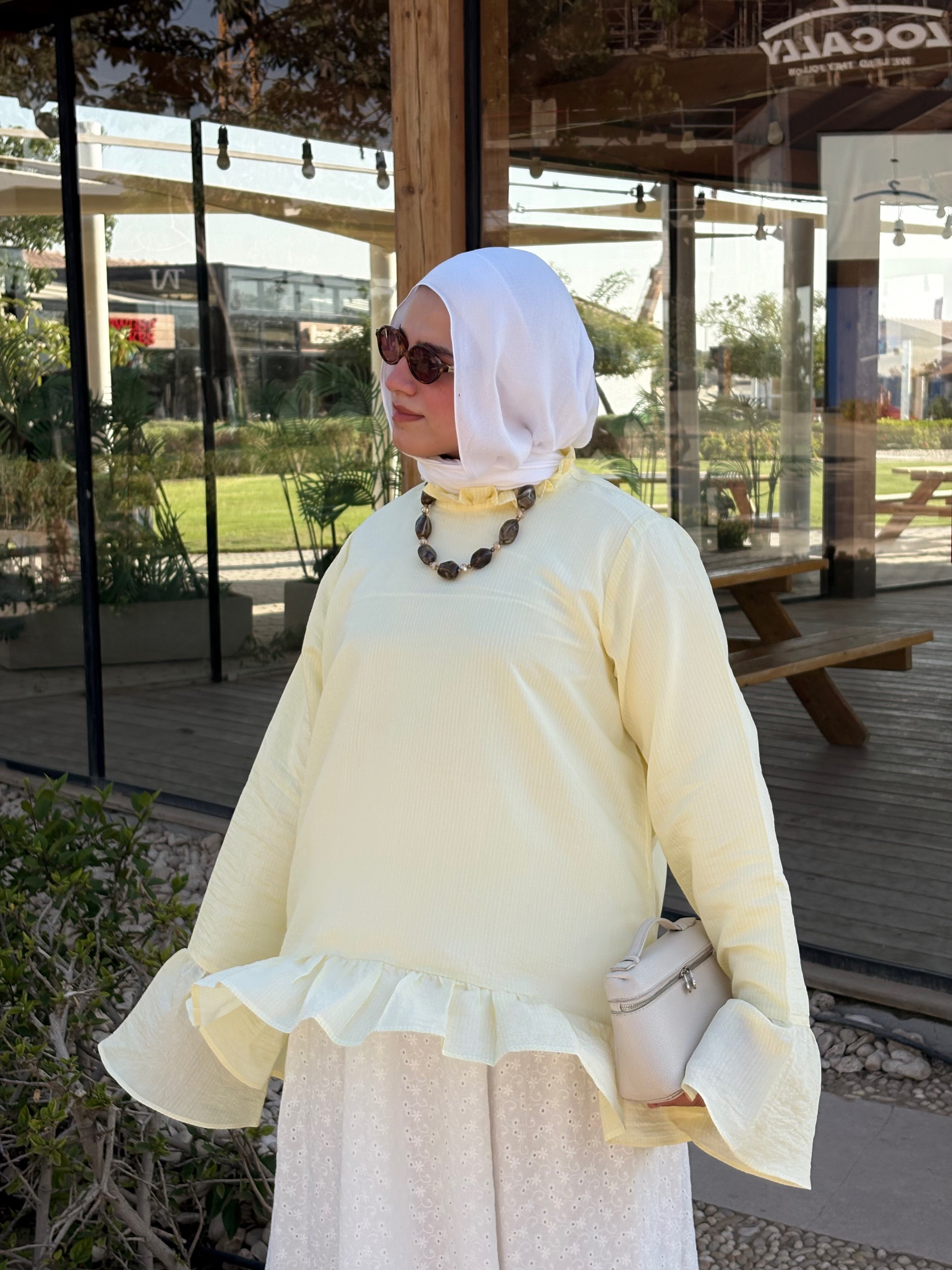 Ruffle Hem Blouse