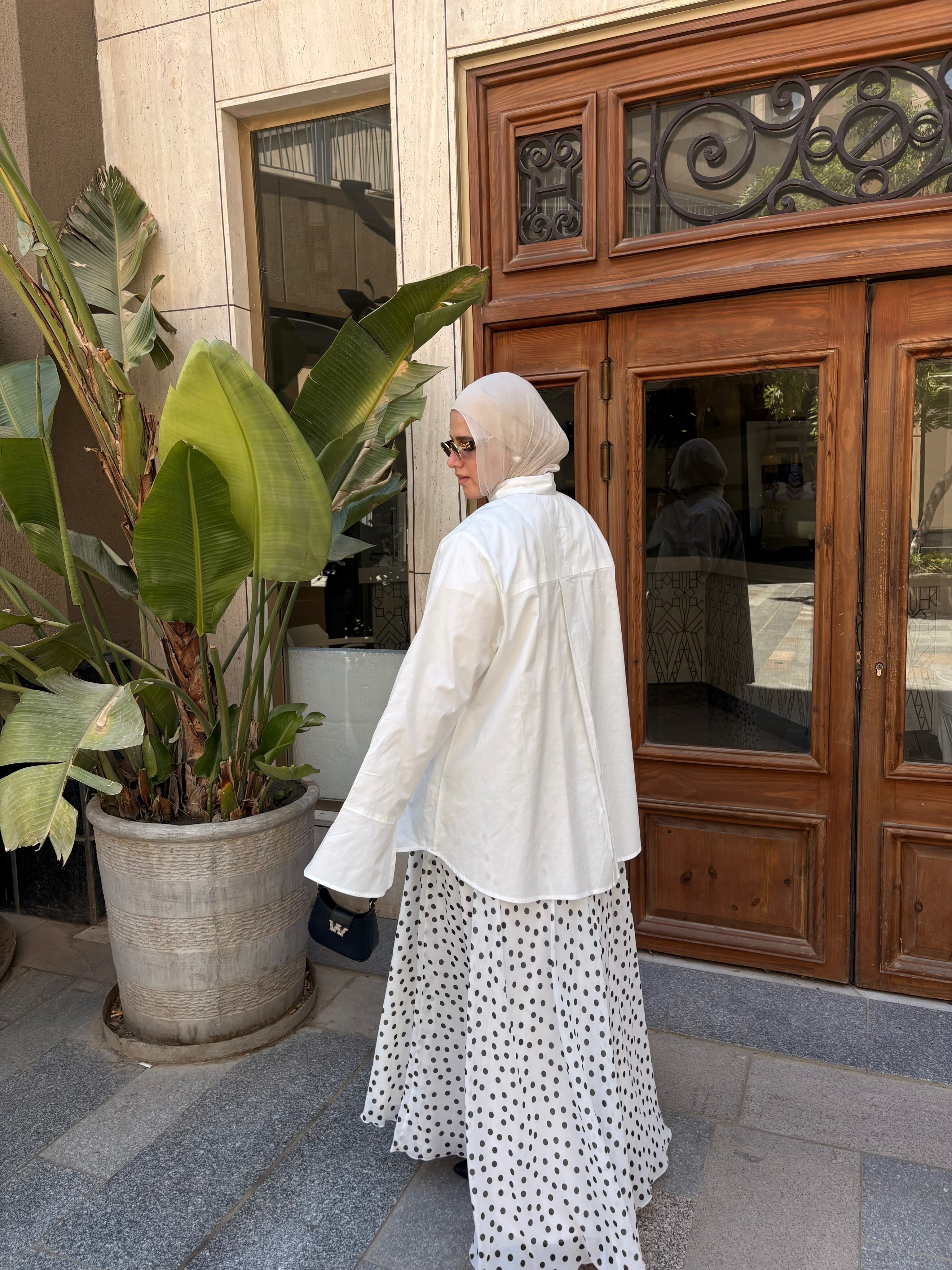 White Oversized Poplin Shirt