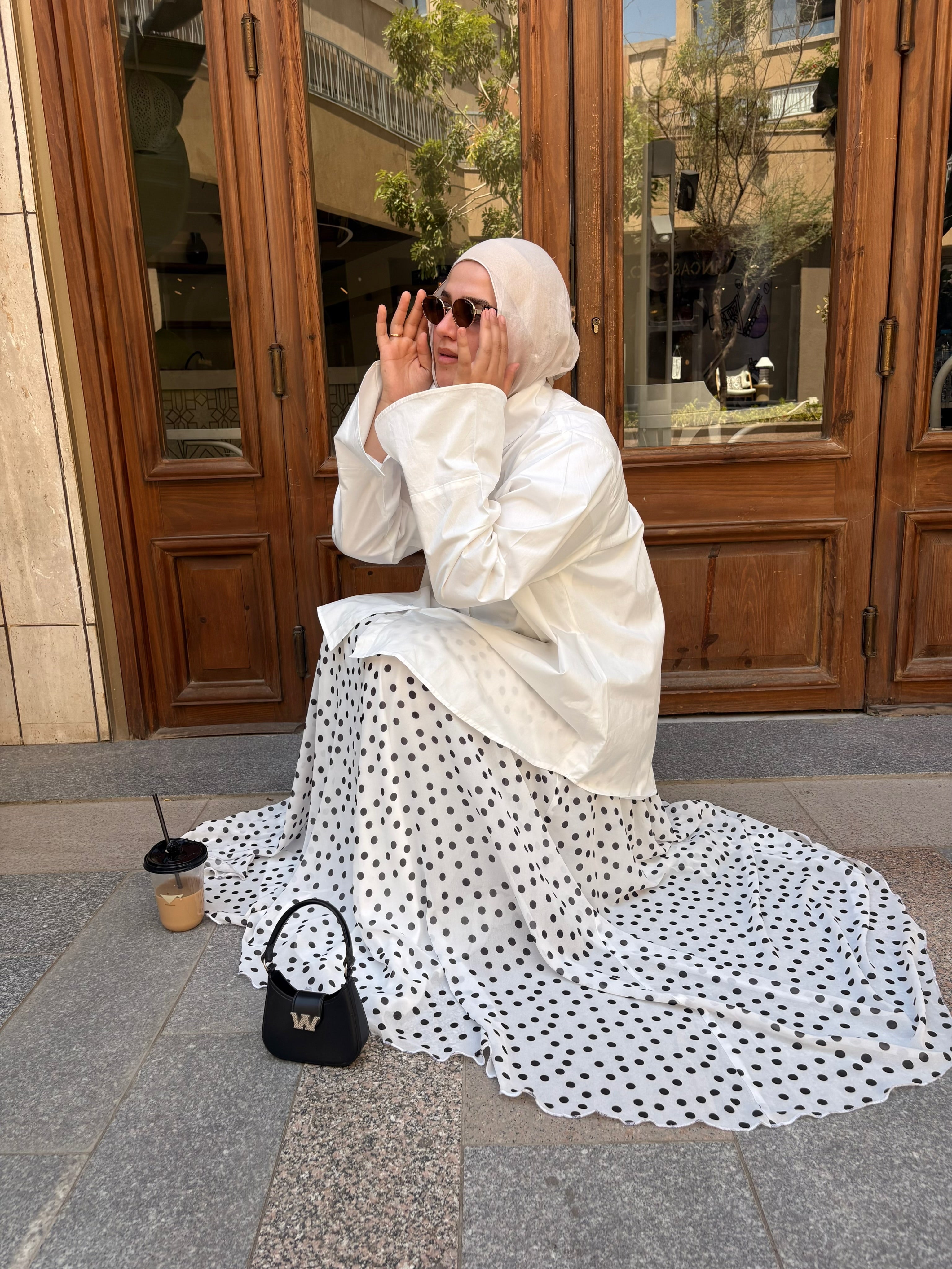 Polka Dot Chiffon Skirt