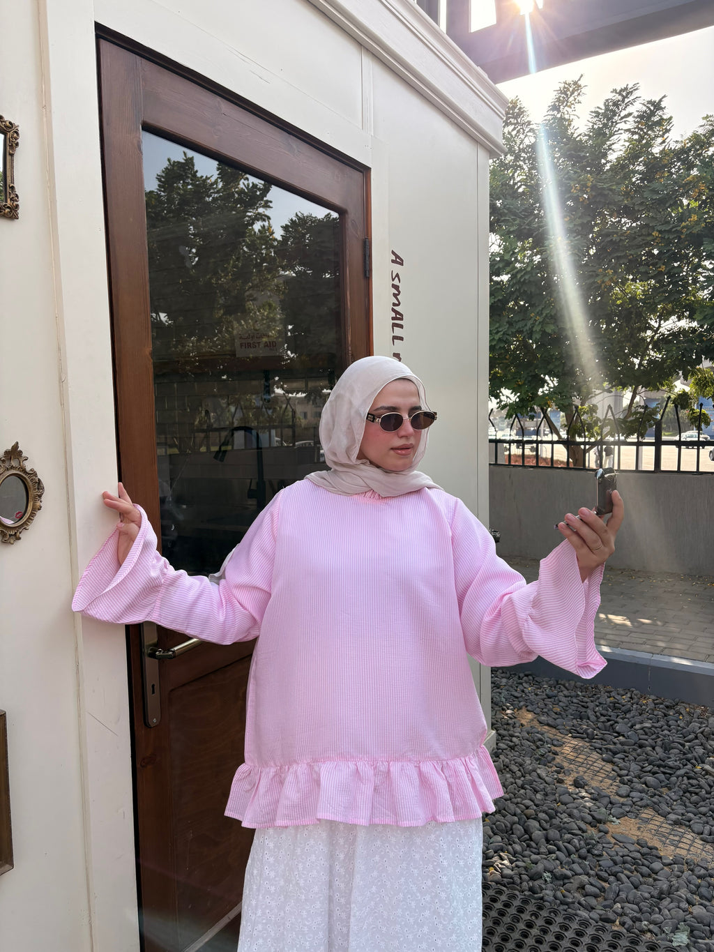 Ruffle Hem Blouse
