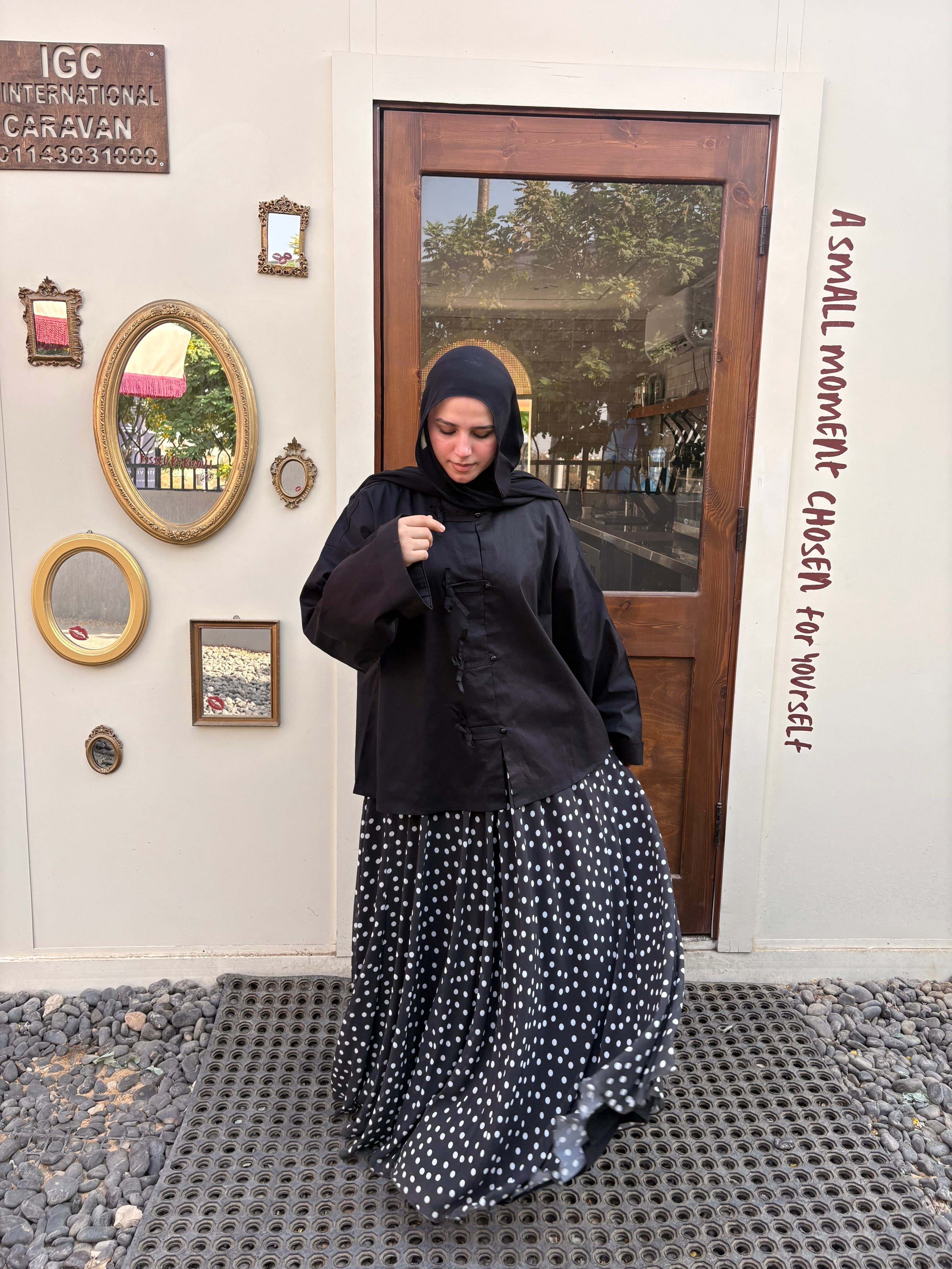 Polka Dot Chiffon Skirt