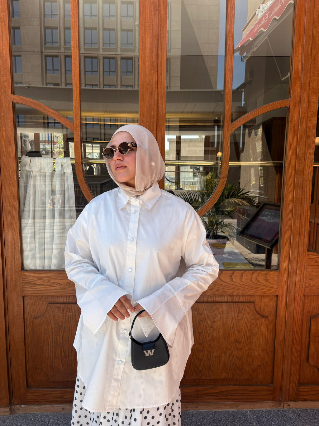 White Oversized Poplin Shirt